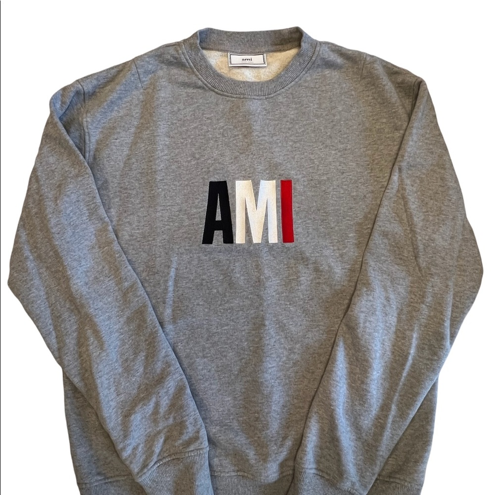 AMI Paris Big Ami Embroidered Sweatshirt Large
